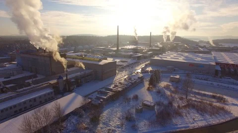 Industrial zone and technology park from above. Stock Footage 102680064