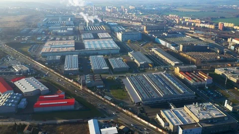 Industrial zone and technology park from above. Stock Footage 120825271