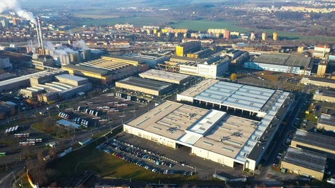Industrial zone and technology park from above. Stock Footage 120829604