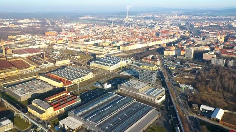 Industrial zone and technology park from above. Stock Footage 120833896