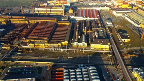 Industrial zone and technology park from above. Stock Footage 120835963