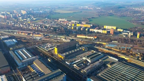 Industrial zone and technology park from above. Stock Footage 120837337