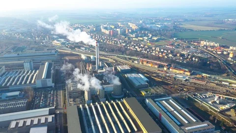 Industrial zone and technology park from above. Stock Footage 120840545