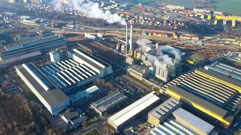 Industrial zone and technology park from above. Stock Footage 120843570