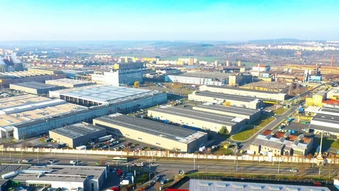 Industrial zone and technology park from above. Stock Footage 120846438