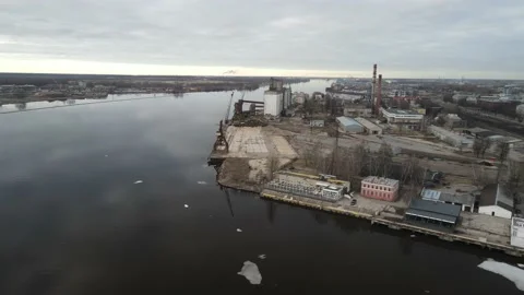Industrial zone panorama Stock Footage 159281807