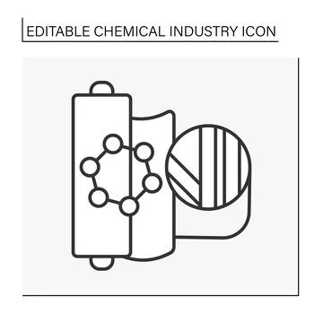 Industrialization line icon Stock Illustration