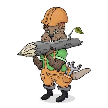 The industrious beaver builder by profession Stock Illustration