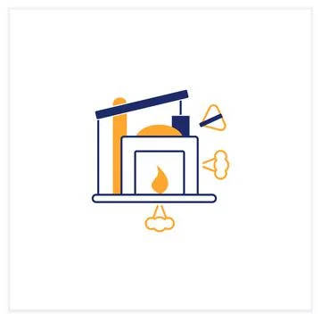 Industry 1.0 flat icon Stock Illustration