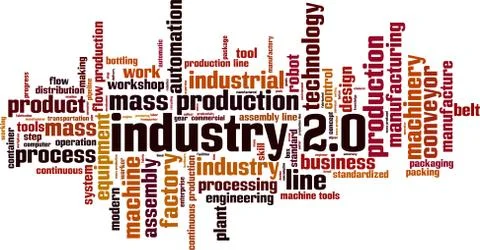 Industry 2.0 word cloud Stock Illustration