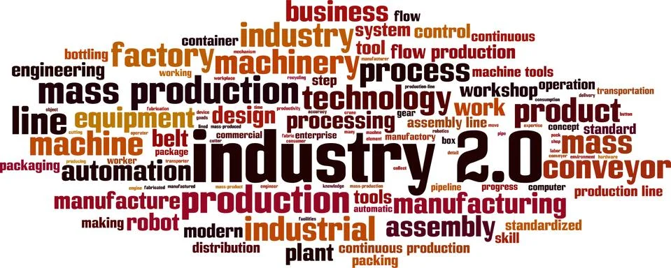 Industry 2.0 word cloud Stock Illustration