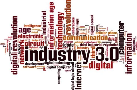 Industry 3.0 word cloud 스톡 일러스트