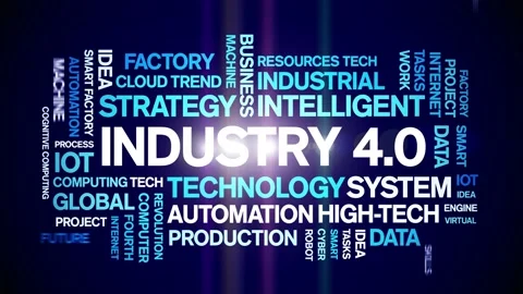 industry 4.0 animated word cloud,animati... | Stock Video | Pond5