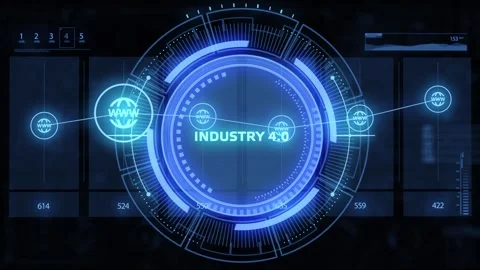 Industry 4.0 Cloud computing, physical systems, IOT, cognitive computing in.. Stock-Footage 309361641