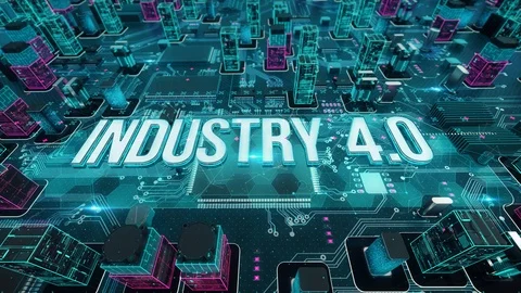 Industry 4.0 with digital technology concept Stock Footage 104632440