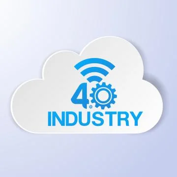 Industry 4.0 Enabled Icon Stock Illustration
