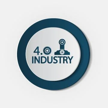 Industry 4.0 icon,Technology concept,Vector illustration Stock Illustration