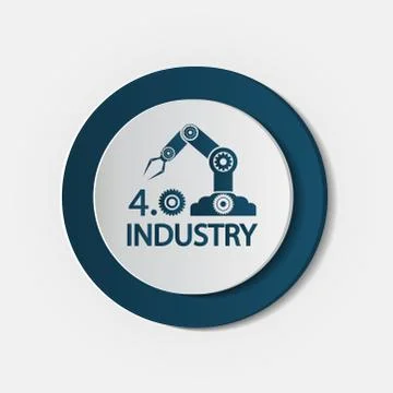 Industry 4.0 icon,Technology concept,Vector illustration Stock Illustration