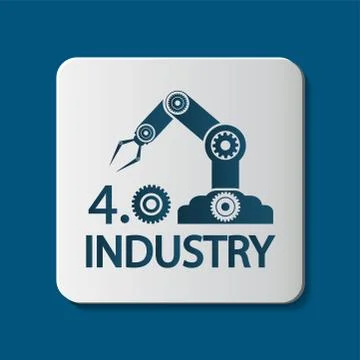 Industry 4.0 icon,Technology concept.vector illustration Stock Illustration