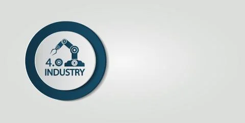 Industry 4.0 icon,Technology concept.vector illustration Stock Illustration