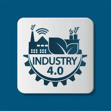 Industry 4.0 icon,Technology concept.vector illustration Stock Illustration