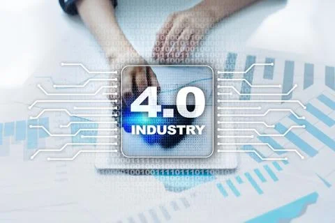 Industry 4.0. IOT. Internet of things. Smart manufacturing concept. Stock-Fotos