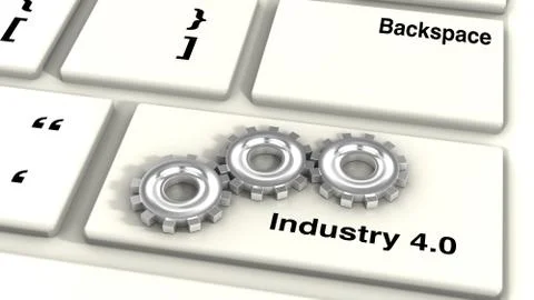 Industry 4.0 keyboard Stock Illustration