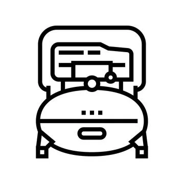 Industry air compressor line icon vector illustration Ilustração Stock