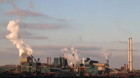 Industry and pollution Stock Footage 63350706