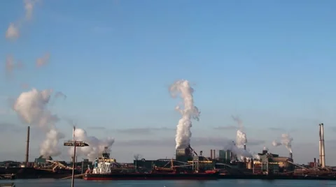 Industry and pollution Stock Footage 63350748