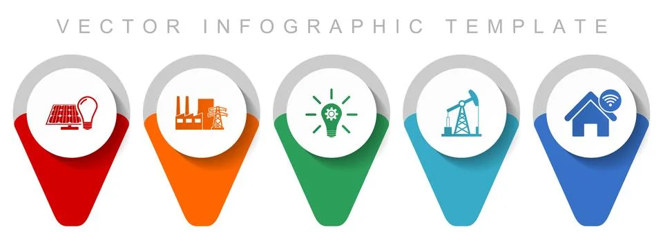 Industry and technology pointer collection, miscellaneous icons such as renew Stock Illustration