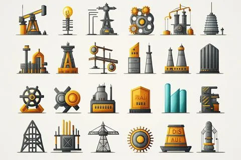 Industry and technology, vector illustration, Made by AI,Artificial intelli.. Stock Illustration