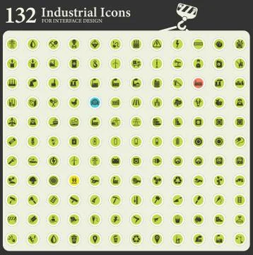 Industry and tools icon set Stock Illustration