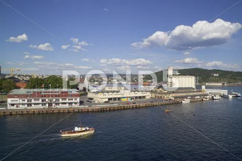 Industry around the harbour, oslo, norway Stock Photos