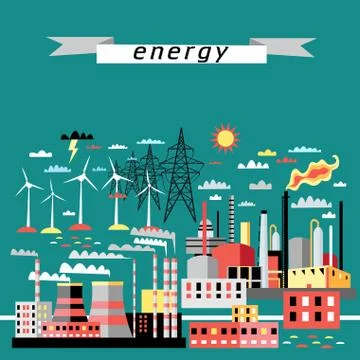 Industry background Illustrazione stock