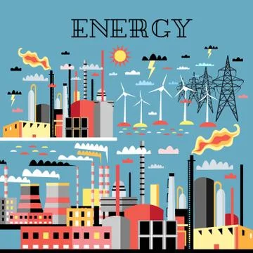 Industry background Stock Illustration