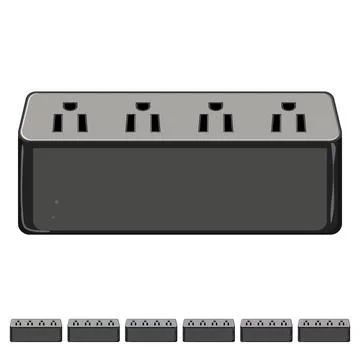Industry battery backup cartoon vector graphic Stock Illustration