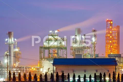 Industry boiler in oil refinery plant Stock Photos