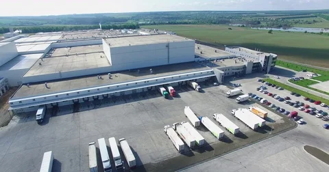 Industry Building Aerial Stock Footage 71007850
