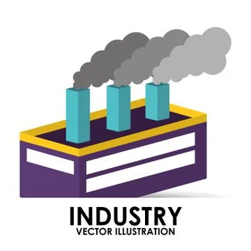 Industry building design, vector illustration eps10 graphic Ilustración de archivo