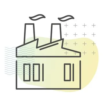 Industry Building Icon Illustrazione stock