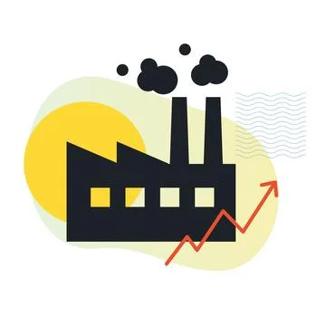 Industry Building Icon Stock Illustration
