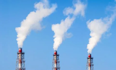 Industry chimney Stockfoto's