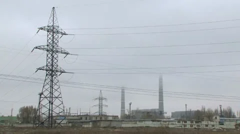 Industry in the city Stock Footage 11390874