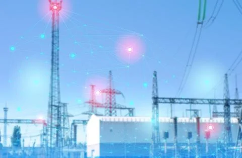 Industry concept 4.0 application of the Internet of things and the interconne Stock Photos