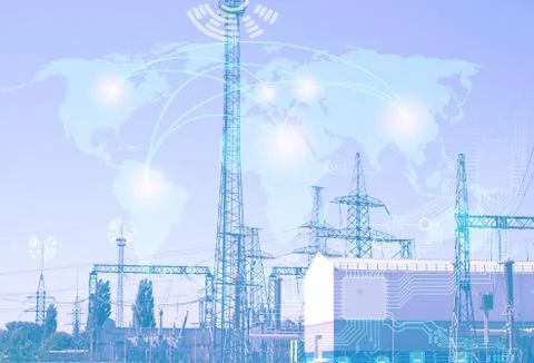 Industry concept 4.0 application of the Internet of things and the interconne Stock Photos