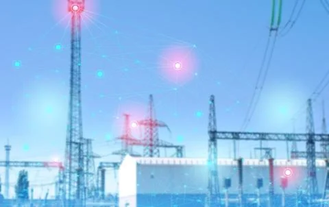 Industry concept 4.0 application of the Internet of things and the interconne Stock Photos