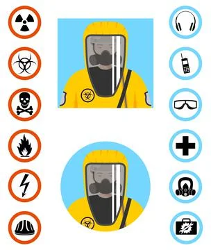 Industry concept. Differences people characters avatars icons. Stock Illustration