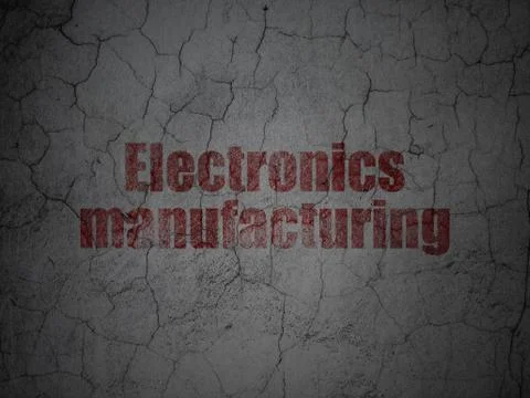 Industry concept: Electronics Manufacturing on grunge wall background Stock Illustration