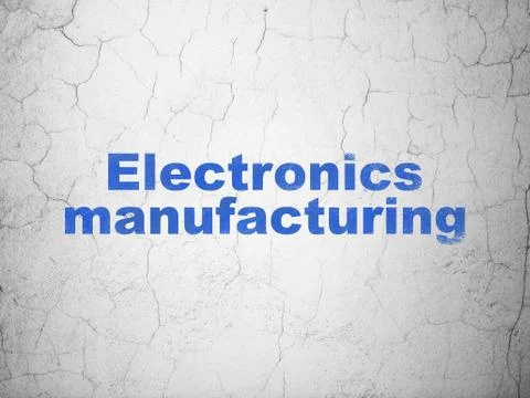 Industry concept: Electronics Manufacturing on wall background Stockillustratie